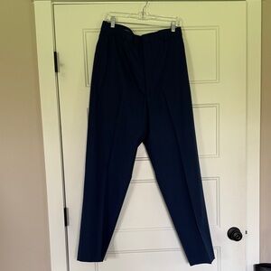 Men's Dark Navy Dress Pants - Classic Tailored Trousers 38L